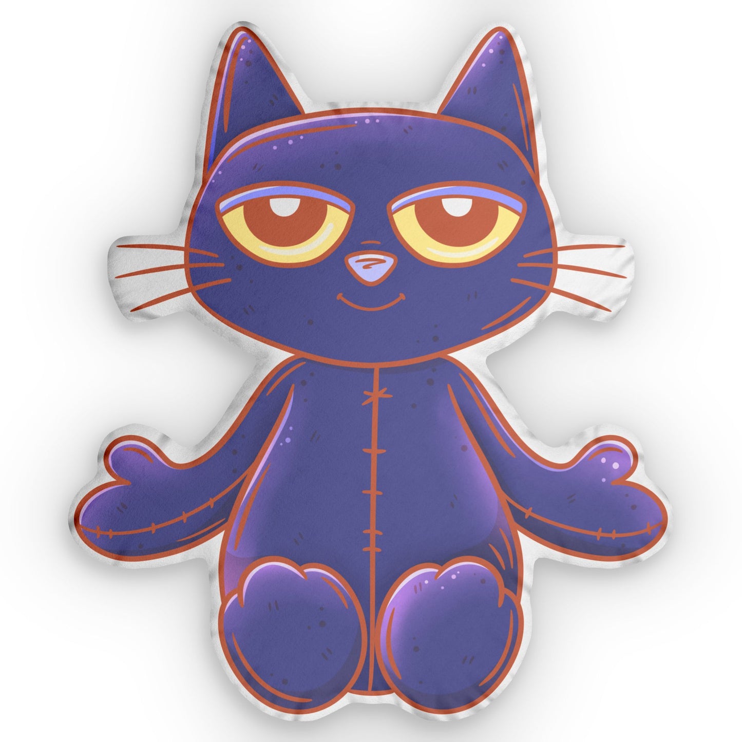 Cat Book Character Custom Shaped Pillows, Reading Nook Plushie