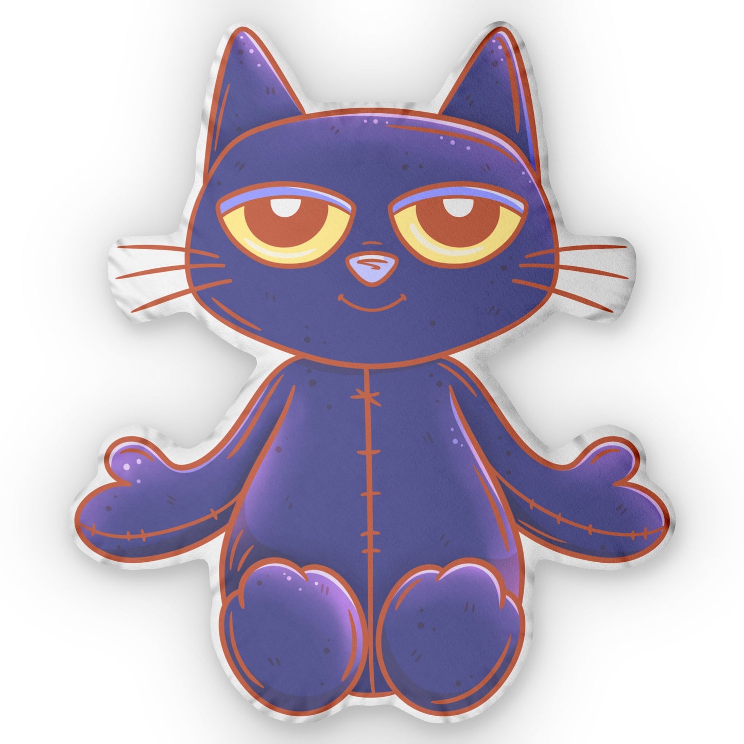 Cat Book Character Custom Shaped Pillows, Reading Nook Plushie