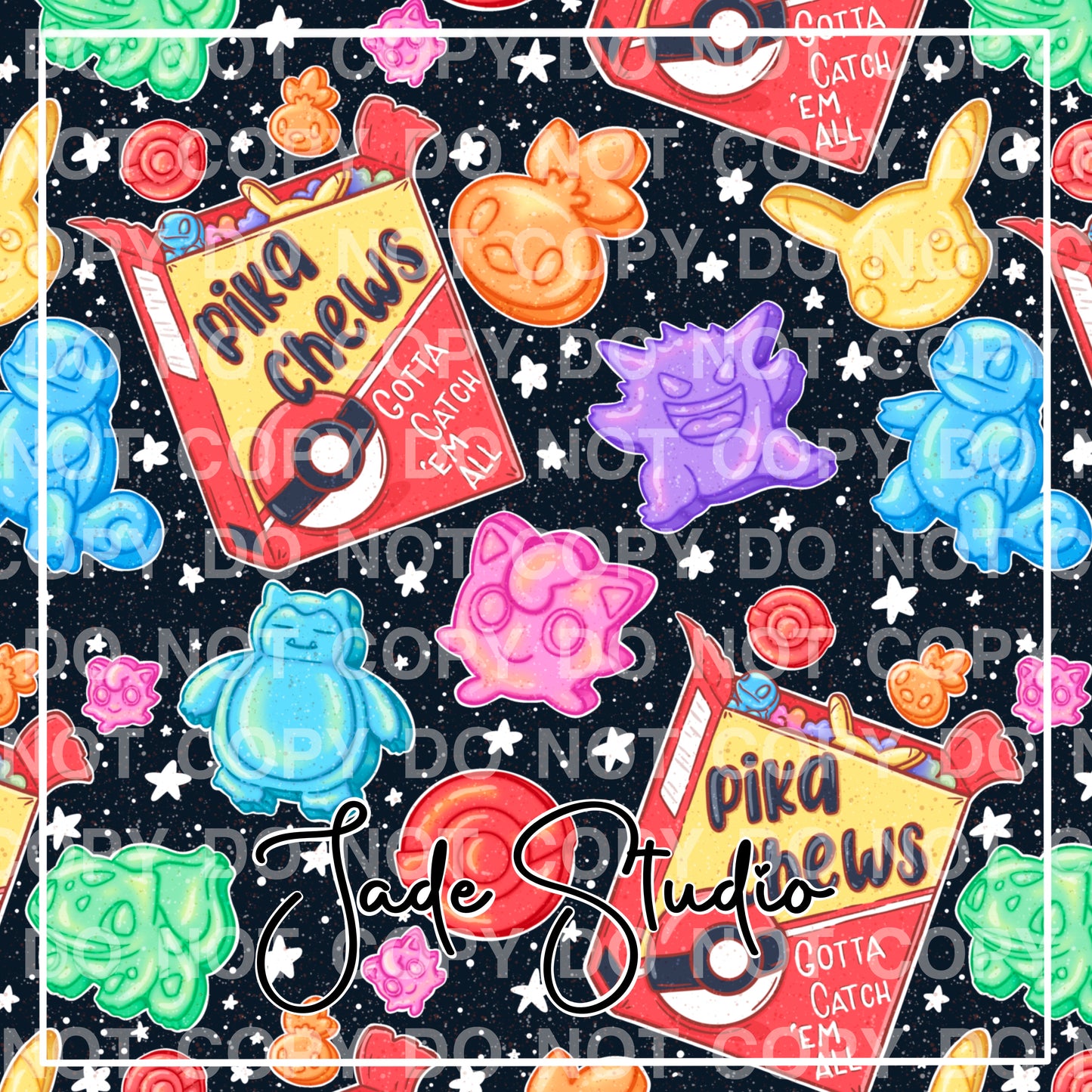 Gummy Chews Seamless Pattern