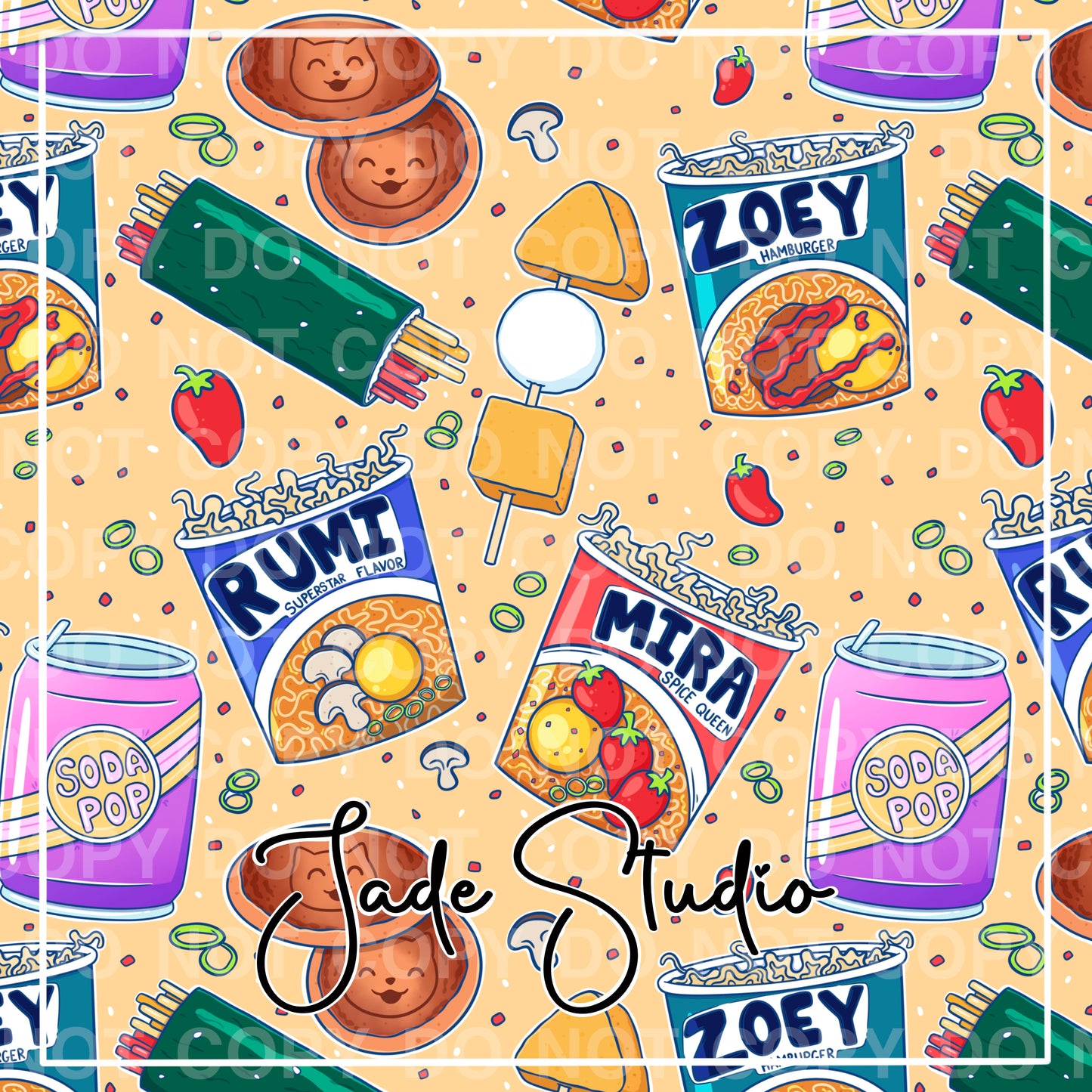 Hunter Snacks Seamless Pattern