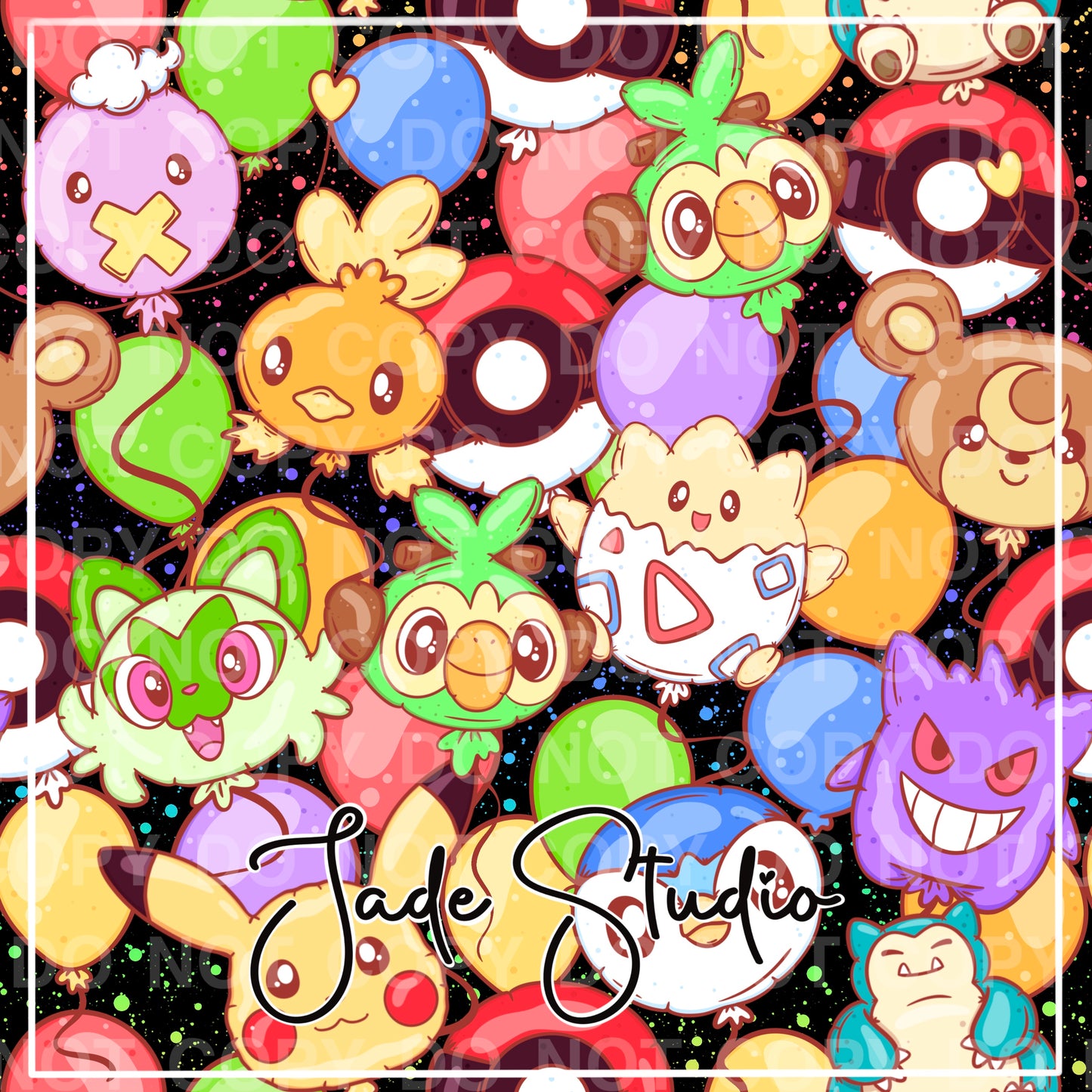 Pokie Balloons Seamless Pattern