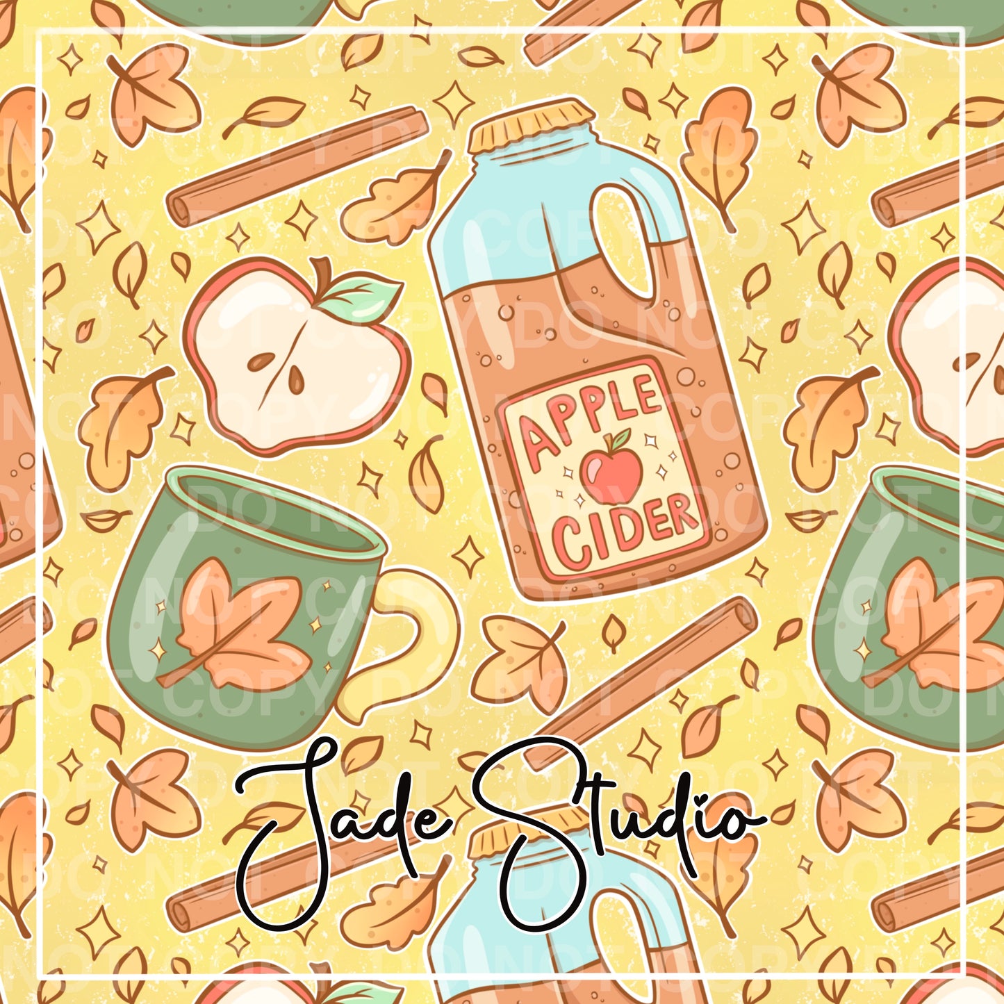 Fall Cider Seamless Pattern