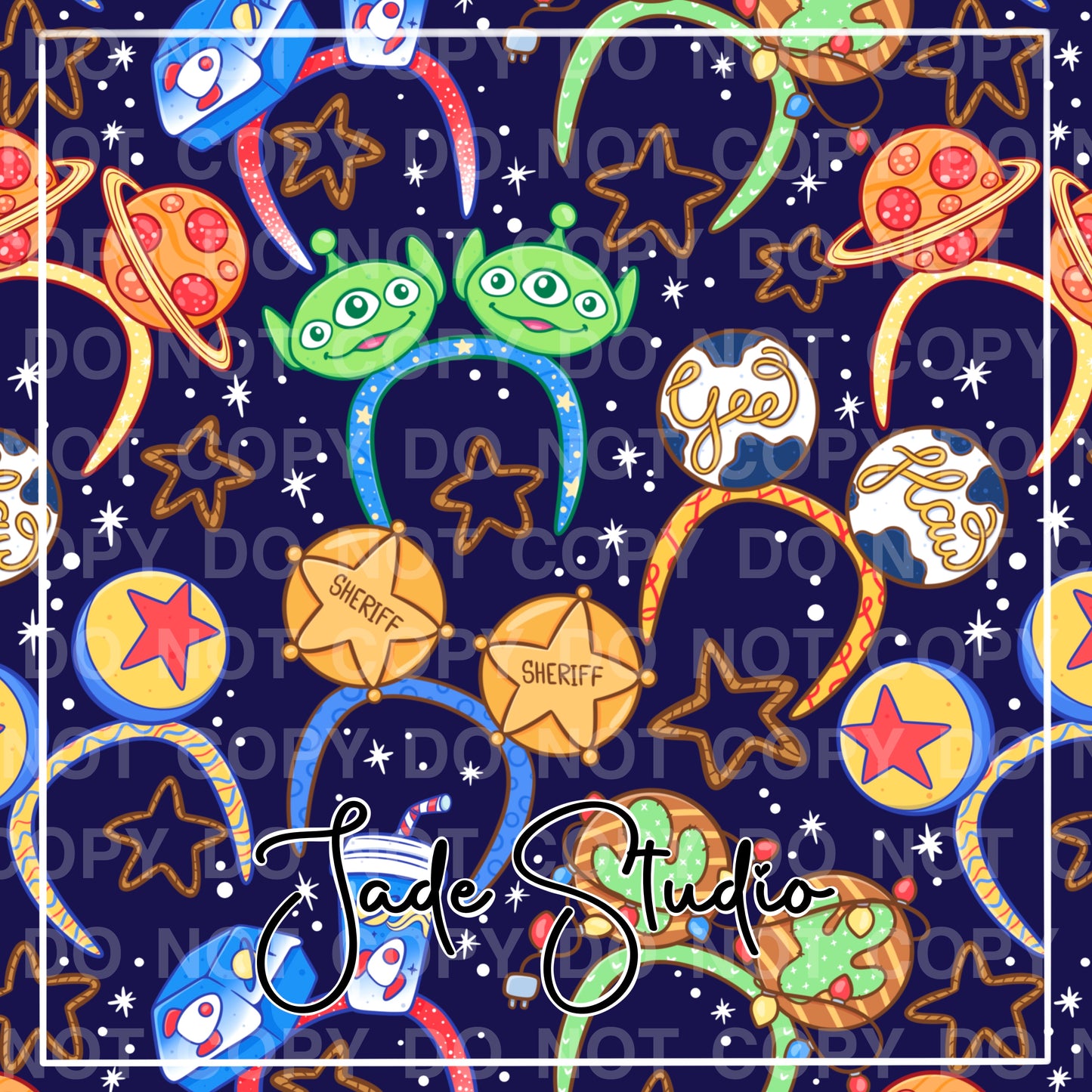 Toy Ears Seamless Pattern