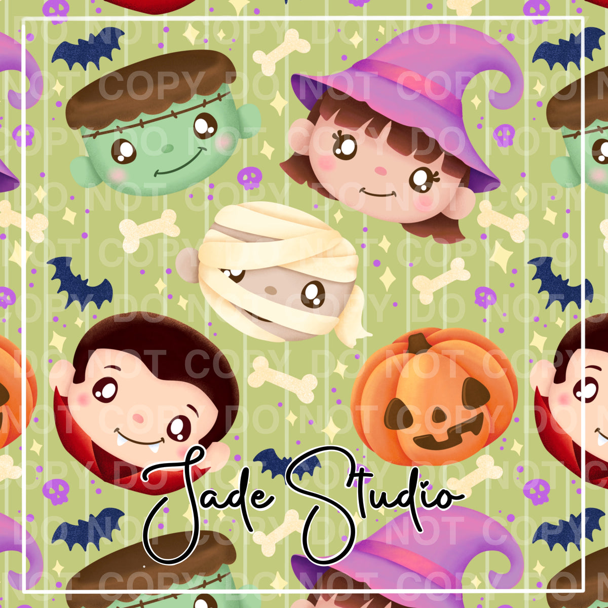 Halloween Costumes Seamless Pattern
