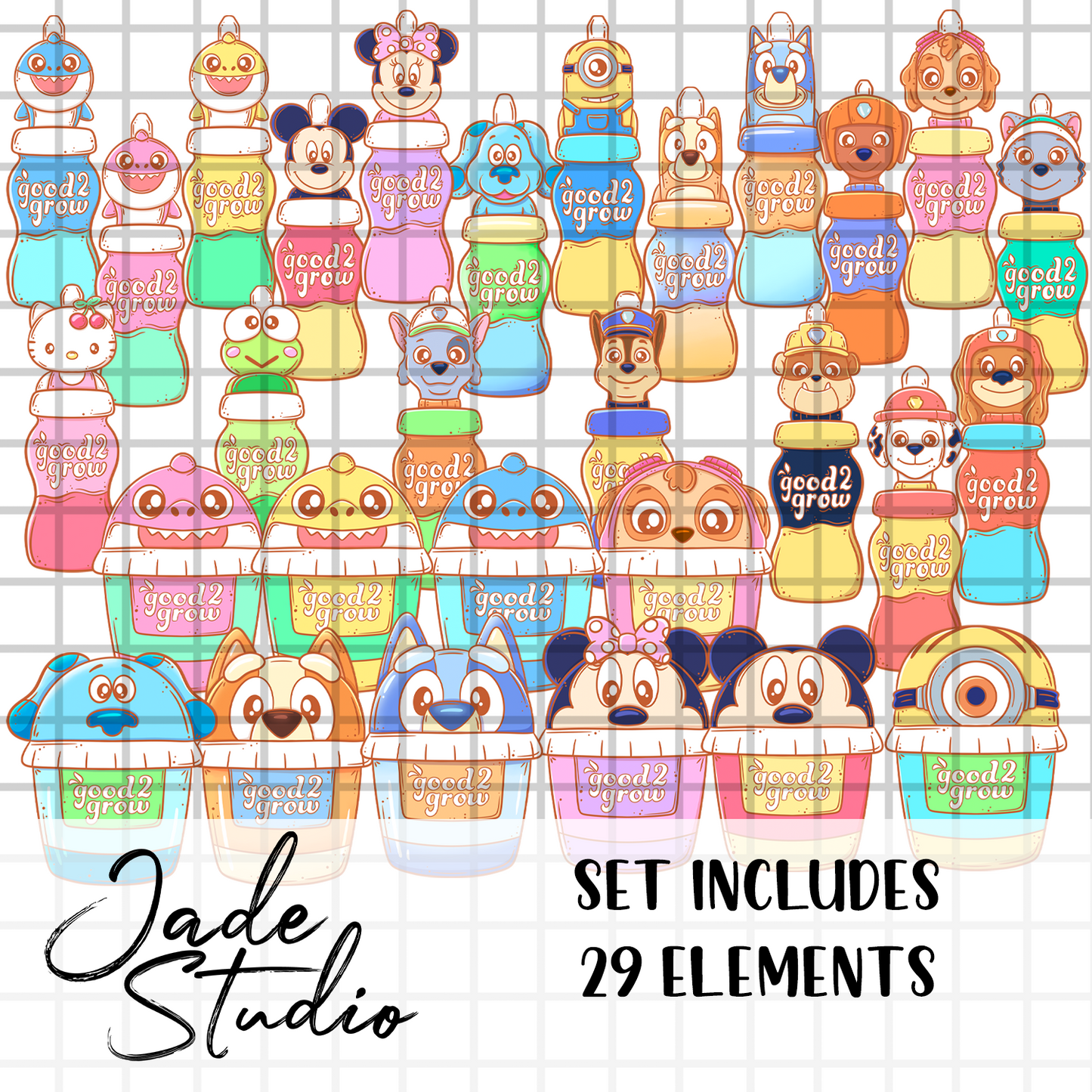 Snack and Drink Bottle Clip Art Bundle