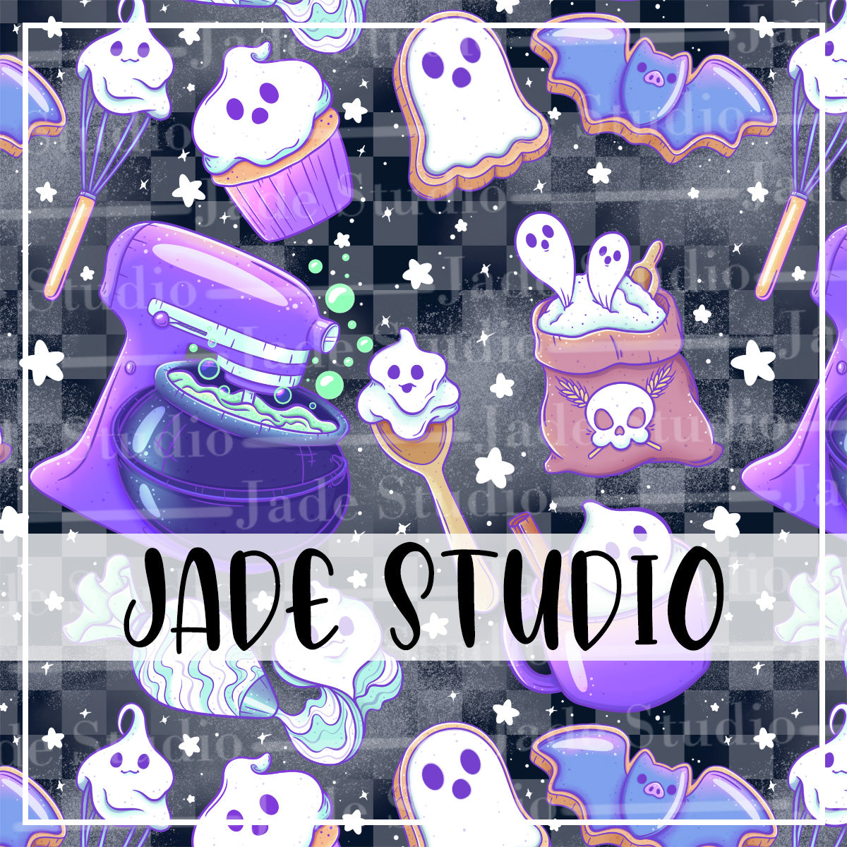 Ghostly Baking Seamless Pattern