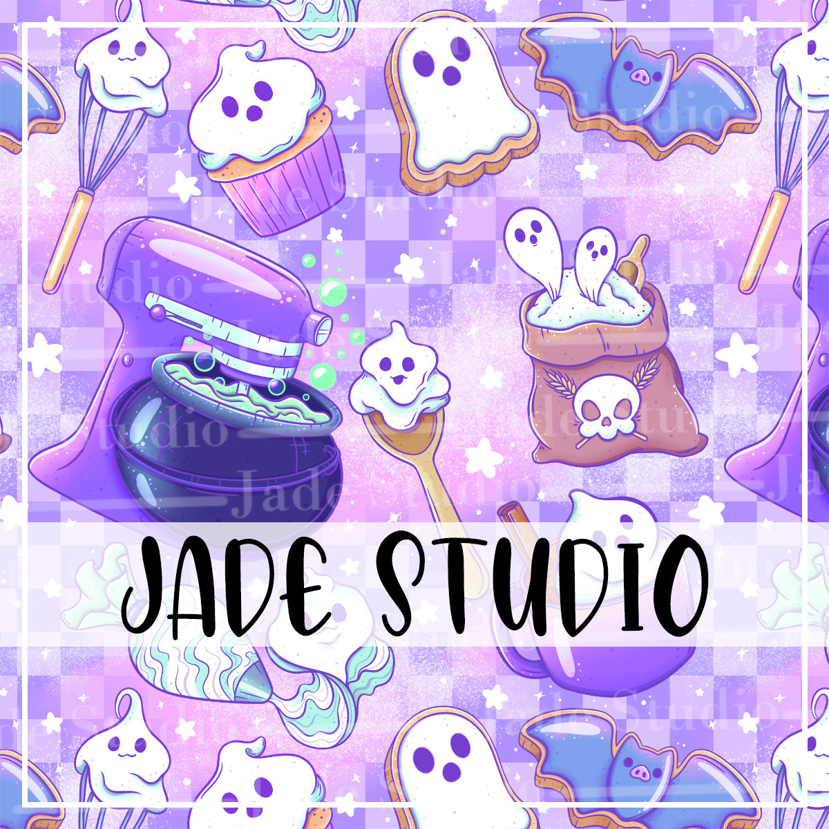 Ghostly Baking Seamless Pattern