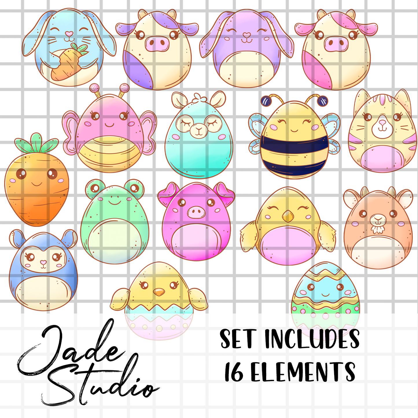 Easter Squish Clip Art Set