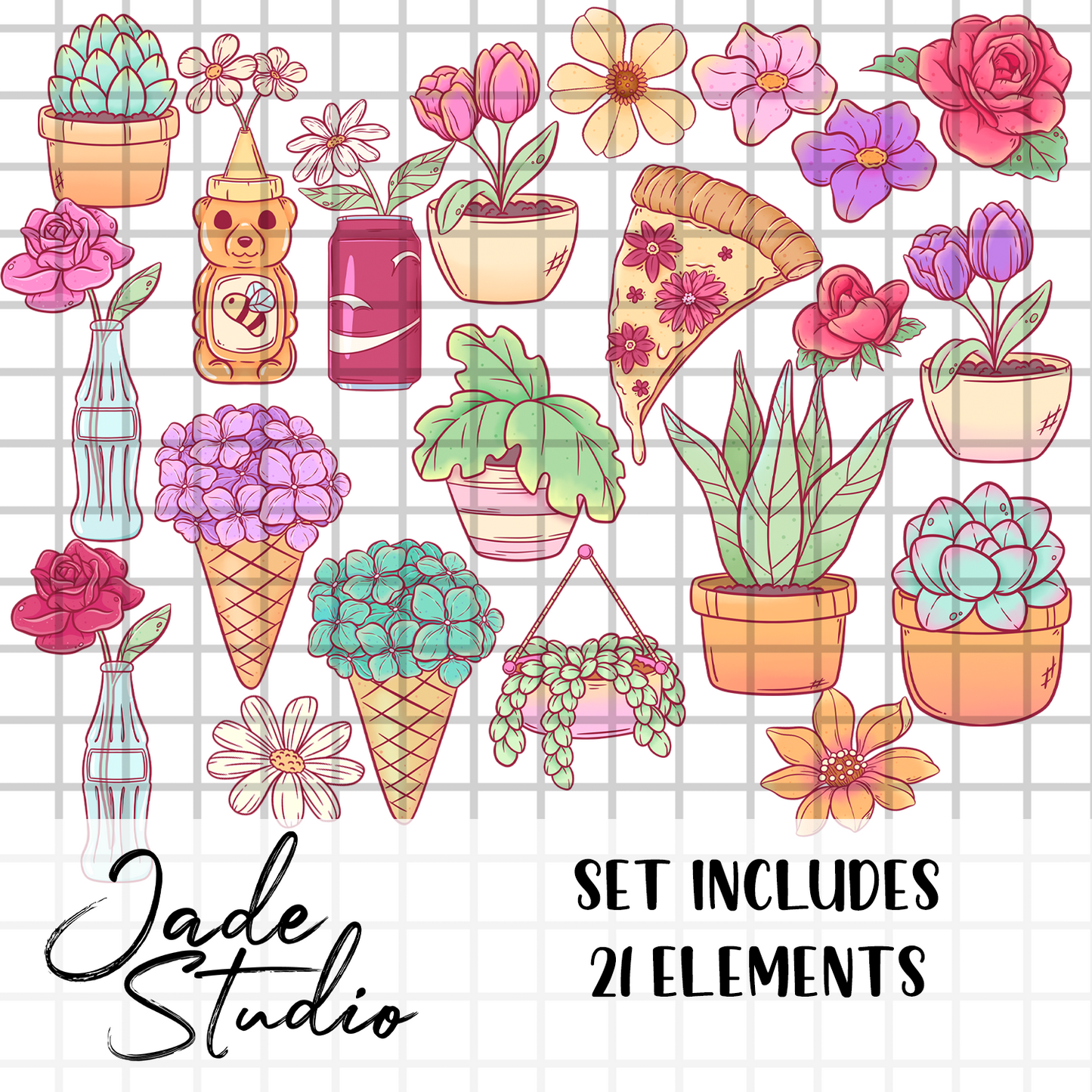 Spring Fling Florals Clip Art Bundle