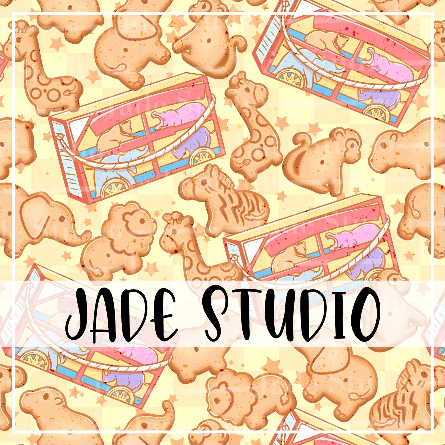 Animal Crackers Seamless Pattern