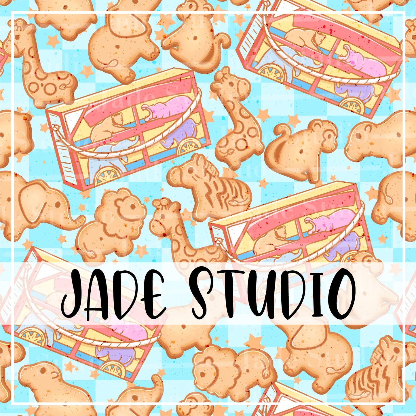Animal Crackers Seamless Pattern