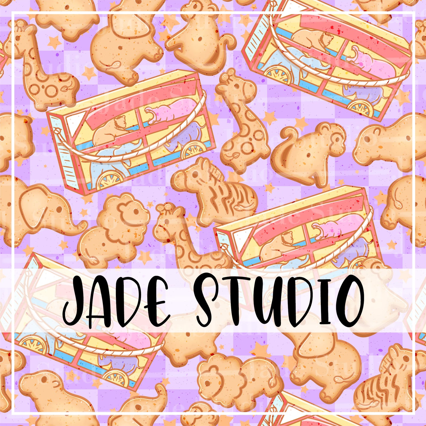 Animal Crackers Seamless Pattern