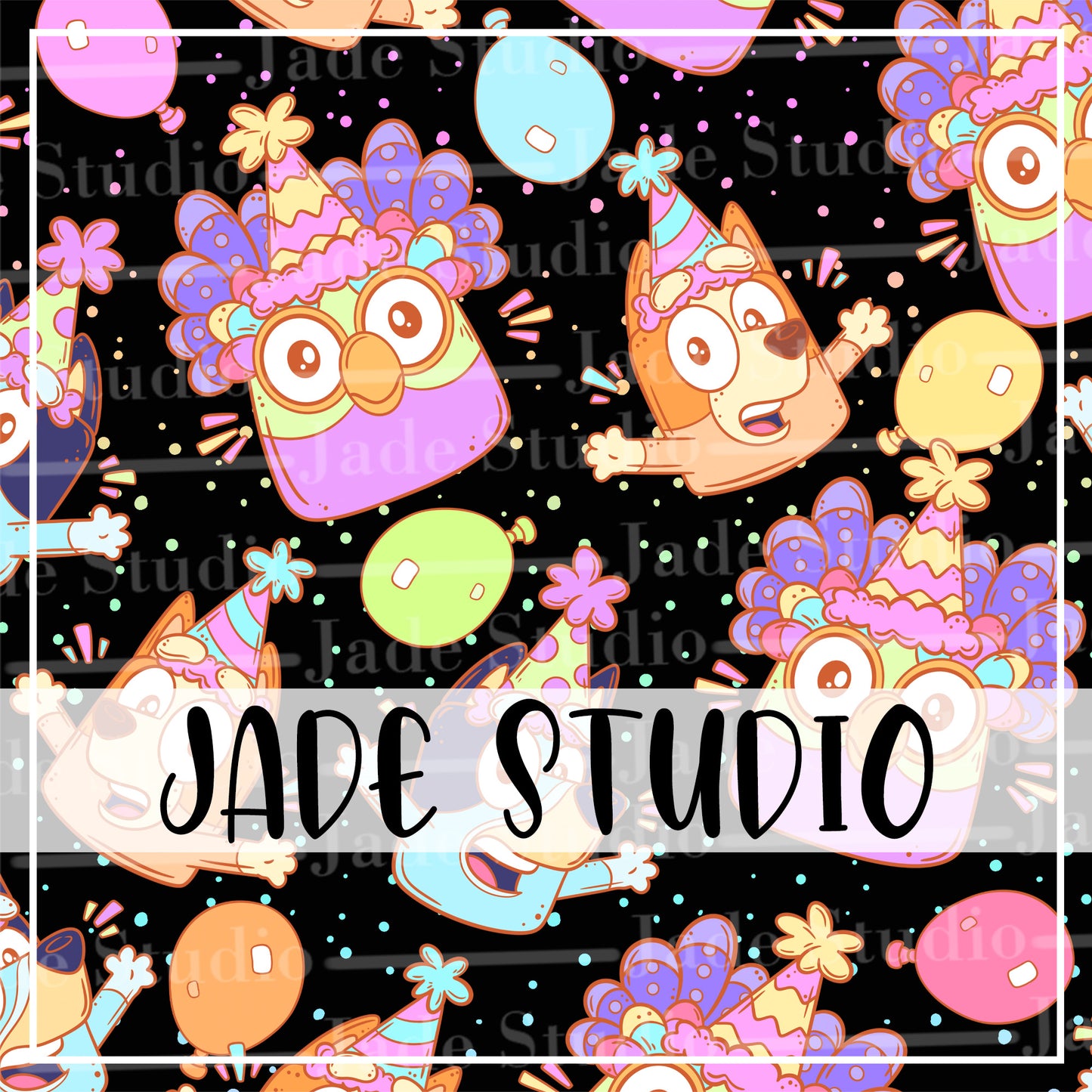 Pup Party Seamless Pattern