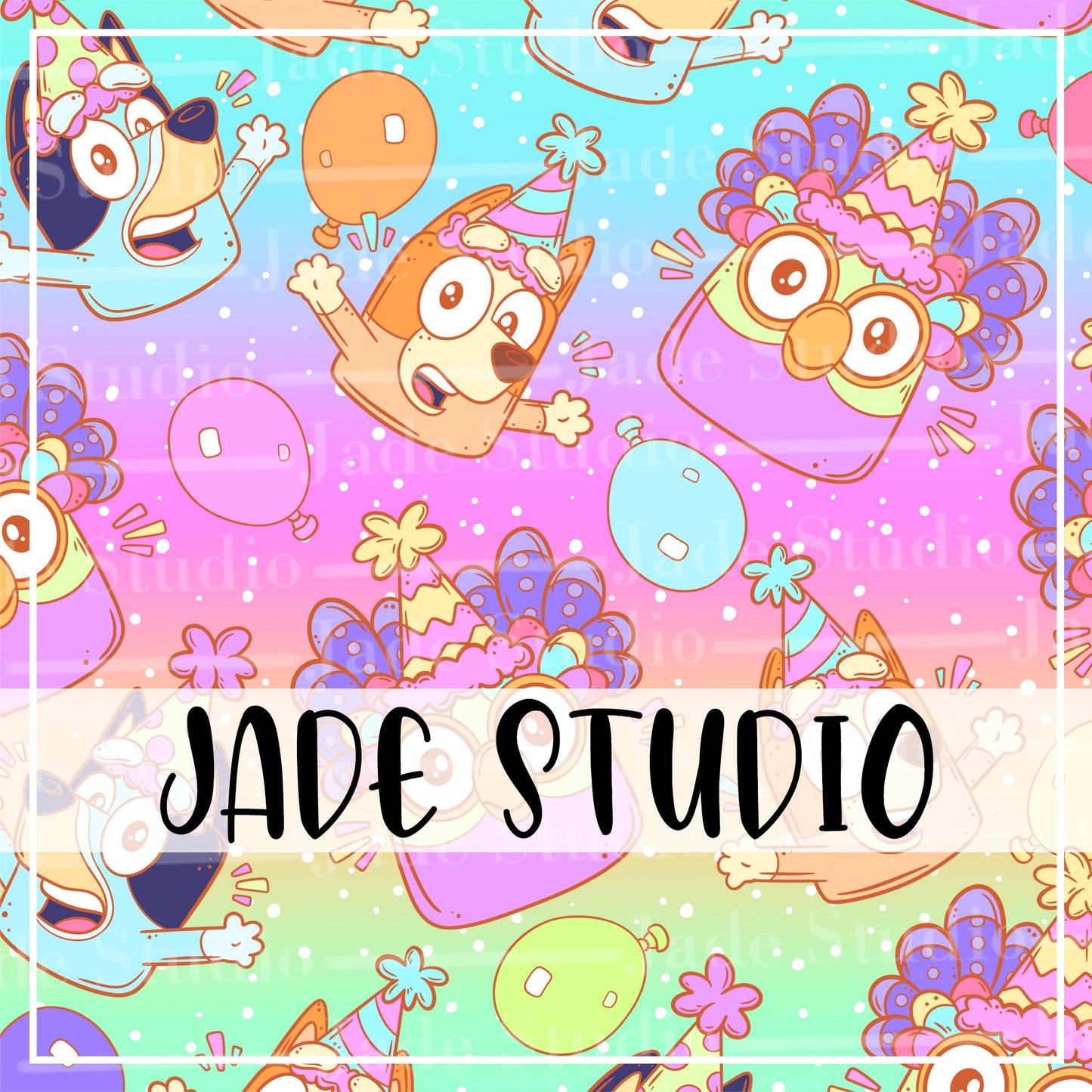 Pup Party Seamless Pattern