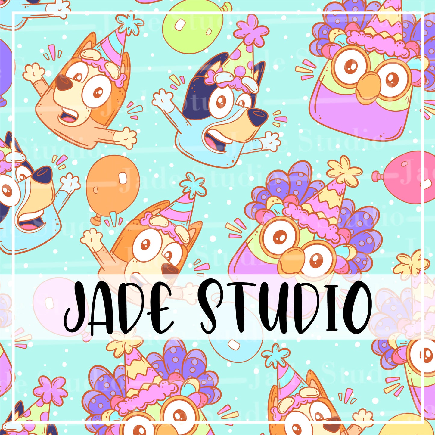 Pup Party Seamless Pattern