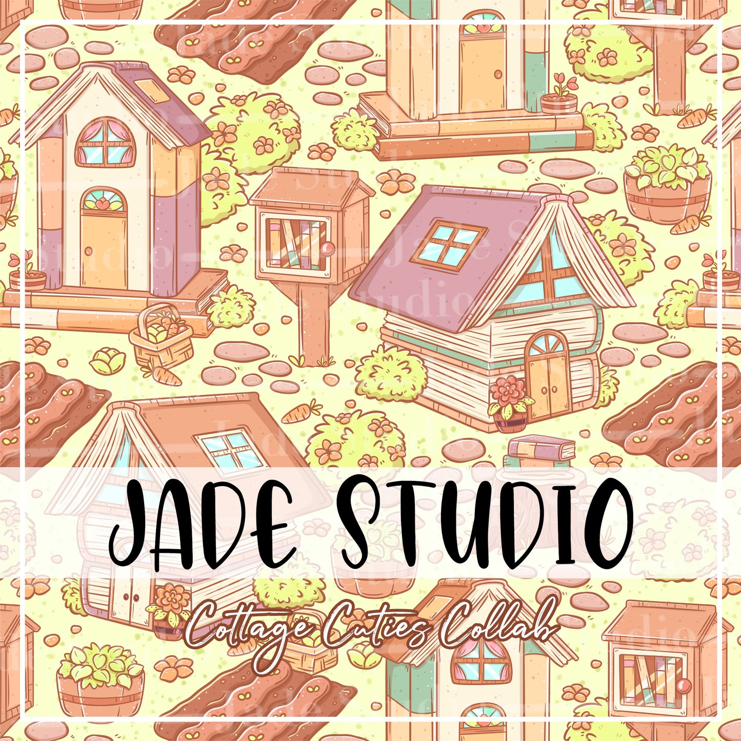 Cottage Collab Bundle Book Village Seamless Pattern