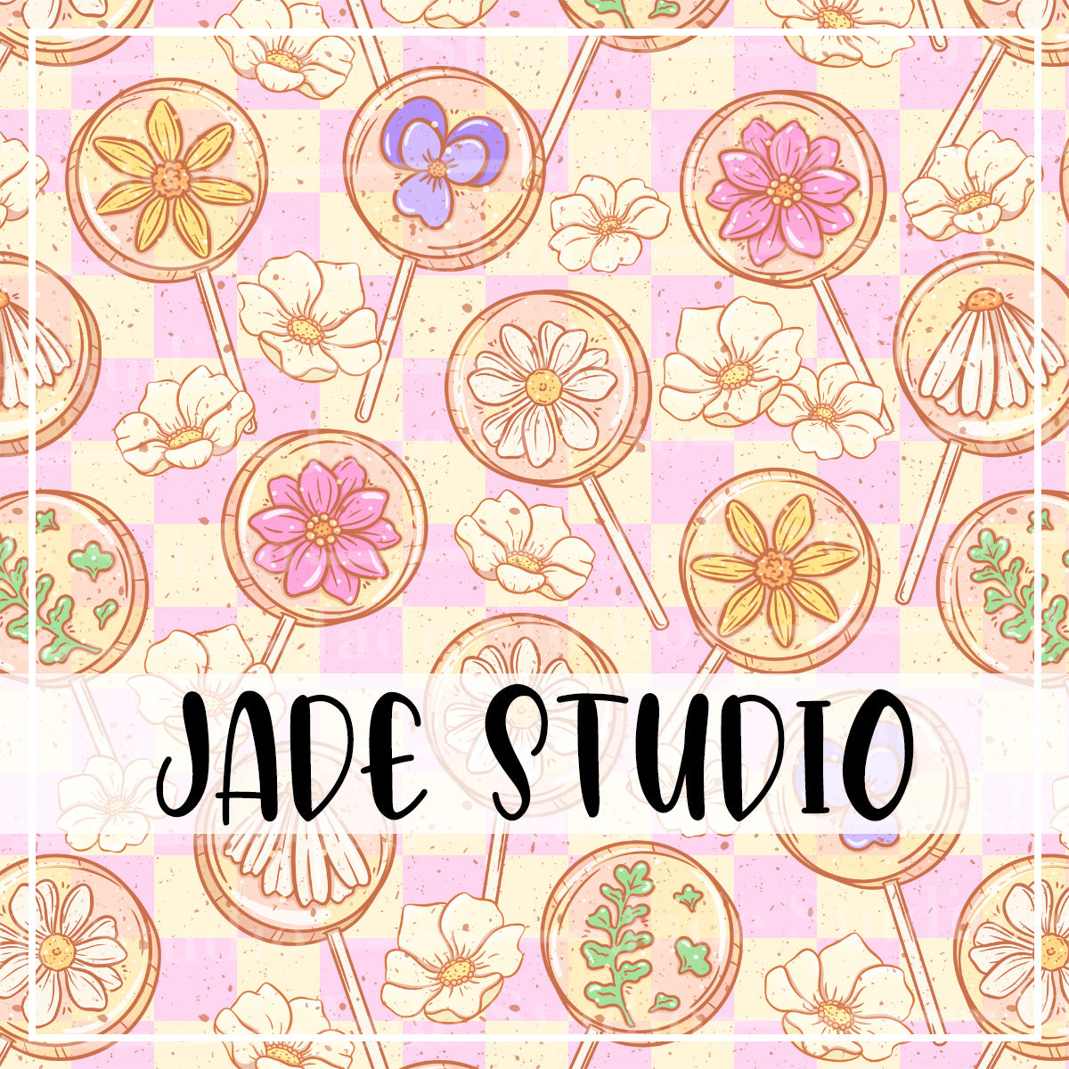 Floral Lollipops Seamless Pattern