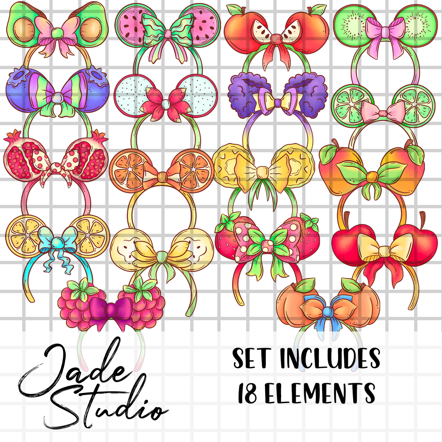 Fruity Ears Clip Art Set