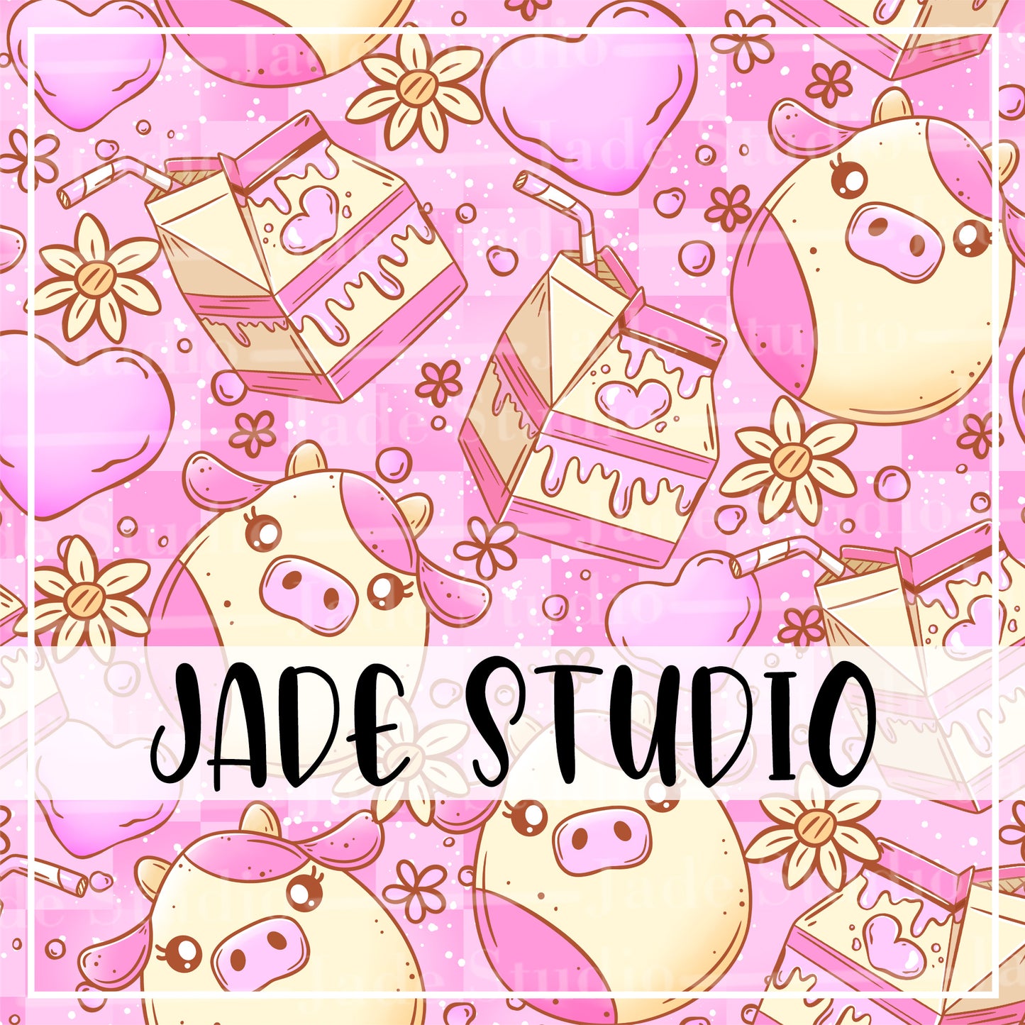 Squish Cow Seamless Pattern