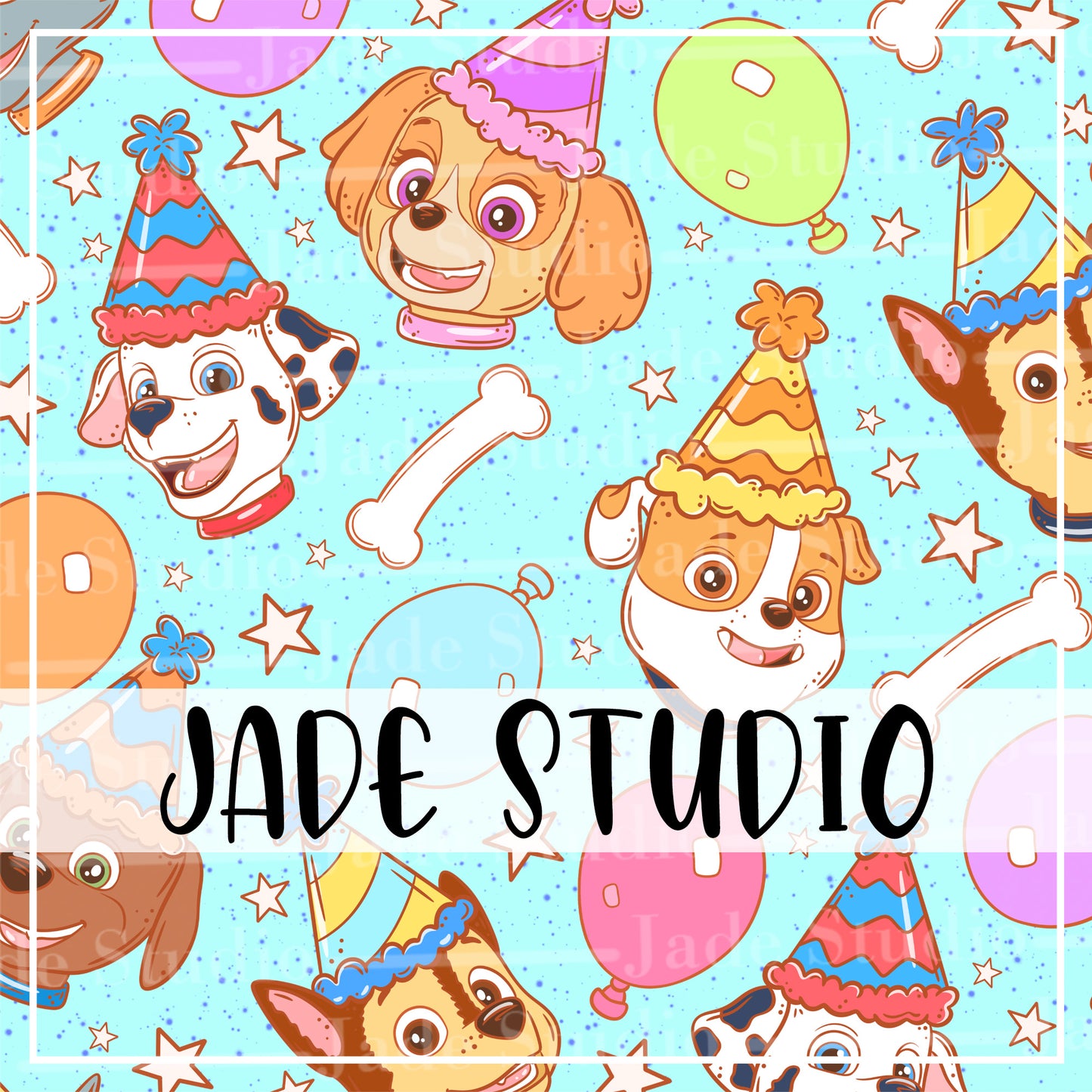 Paw Party Seamless Pattern