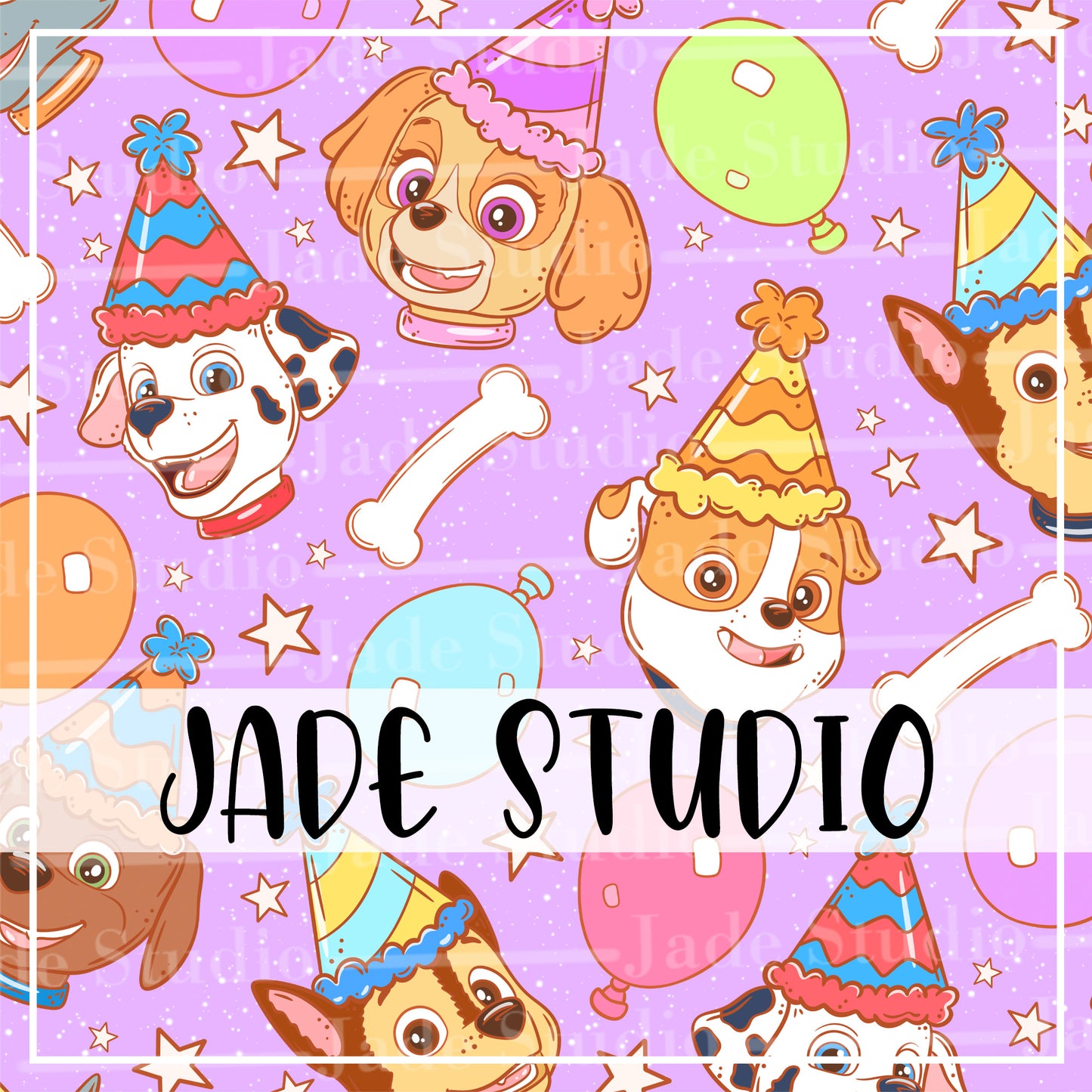 Paw Party Seamless Pattern