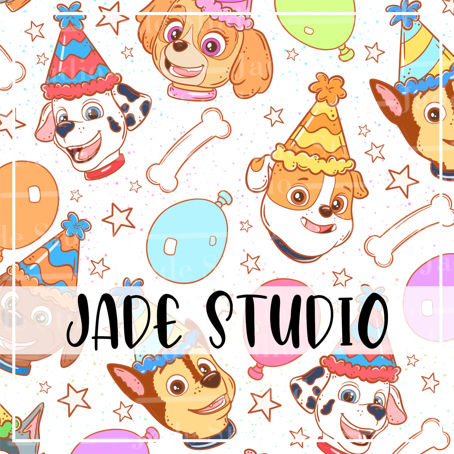 Paw Party Seamless Pattern