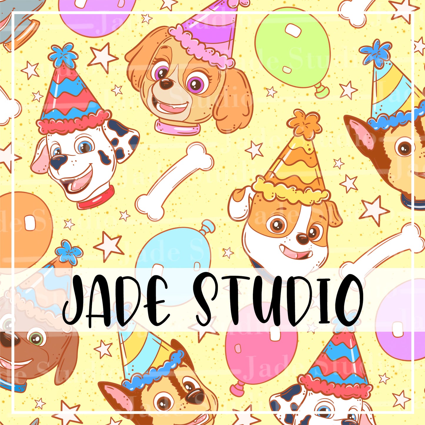 Paw Party Seamless Pattern