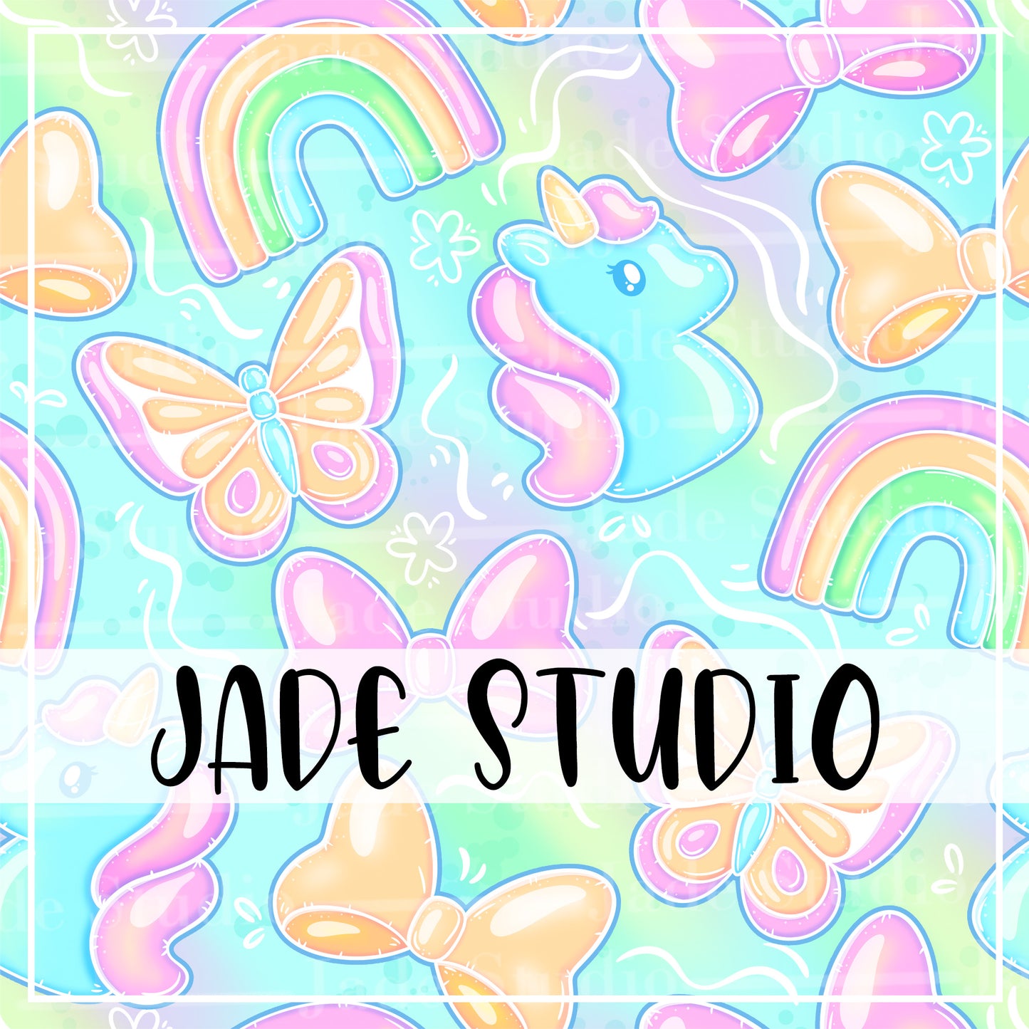 Unicorn Floaties Seamless Pattern