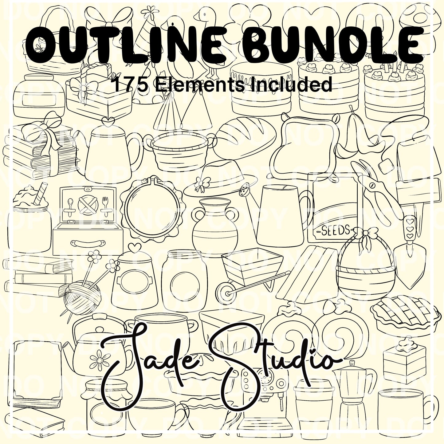 Clip Art Outline Bundle
