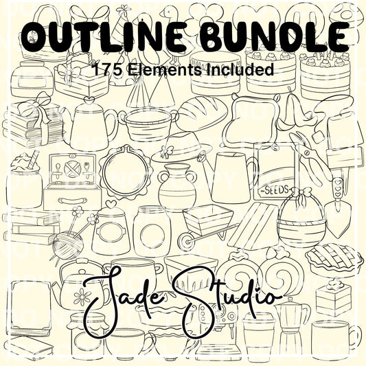 Clip Art Outline Bundle