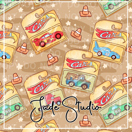 Toy Cars Seamless Pattern