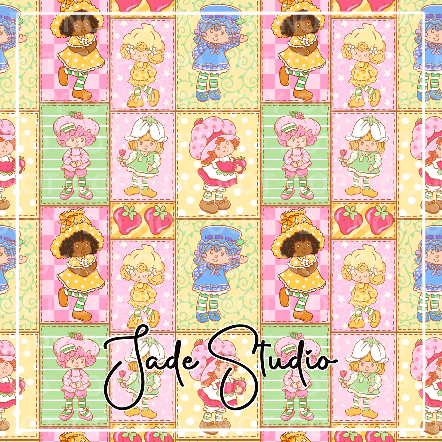 Shortcake Quilt Squares Seamless File