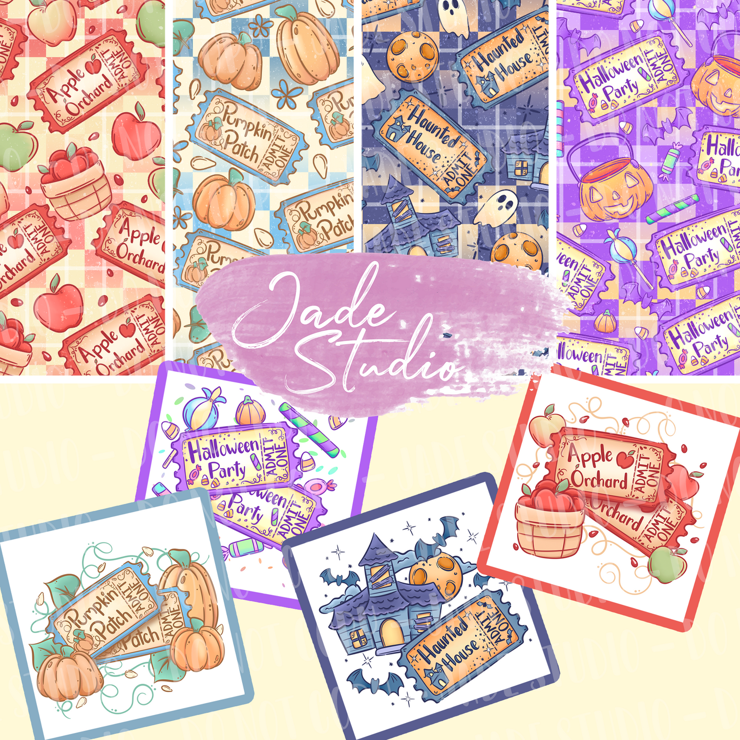 Fall Festivities Seamless and PNG Bundle