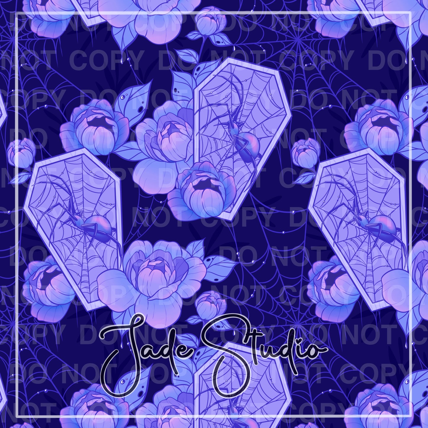 Hextober Day 1- Coffin Seamless Pattern