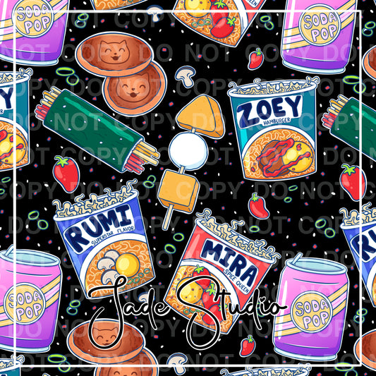Hunter Snacks Seamless Pattern