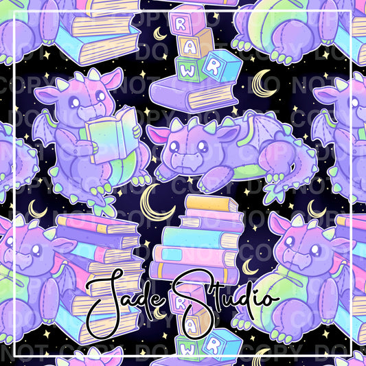 Hextober Day 12- Books Seamless Pattern