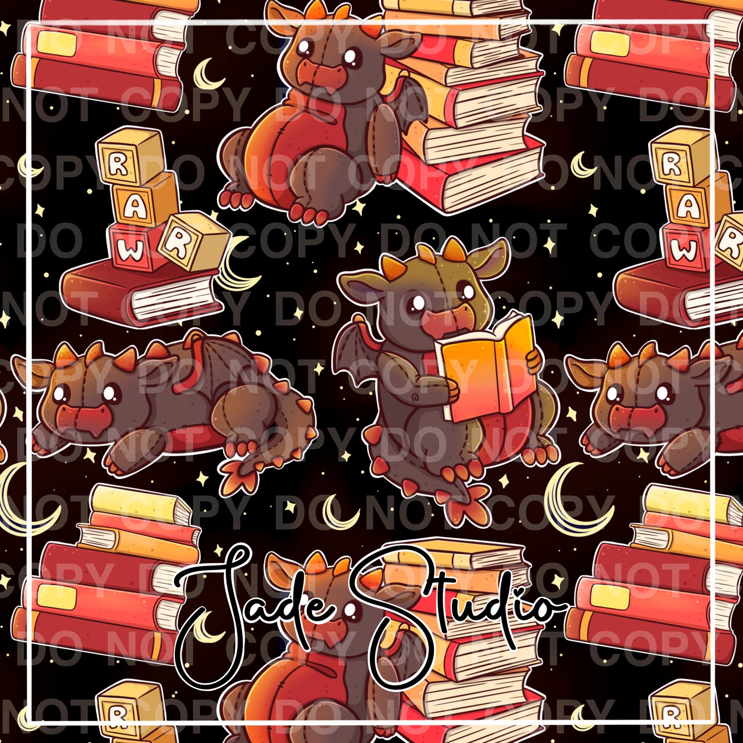 Hextober Day 12- Books Seamless Pattern
