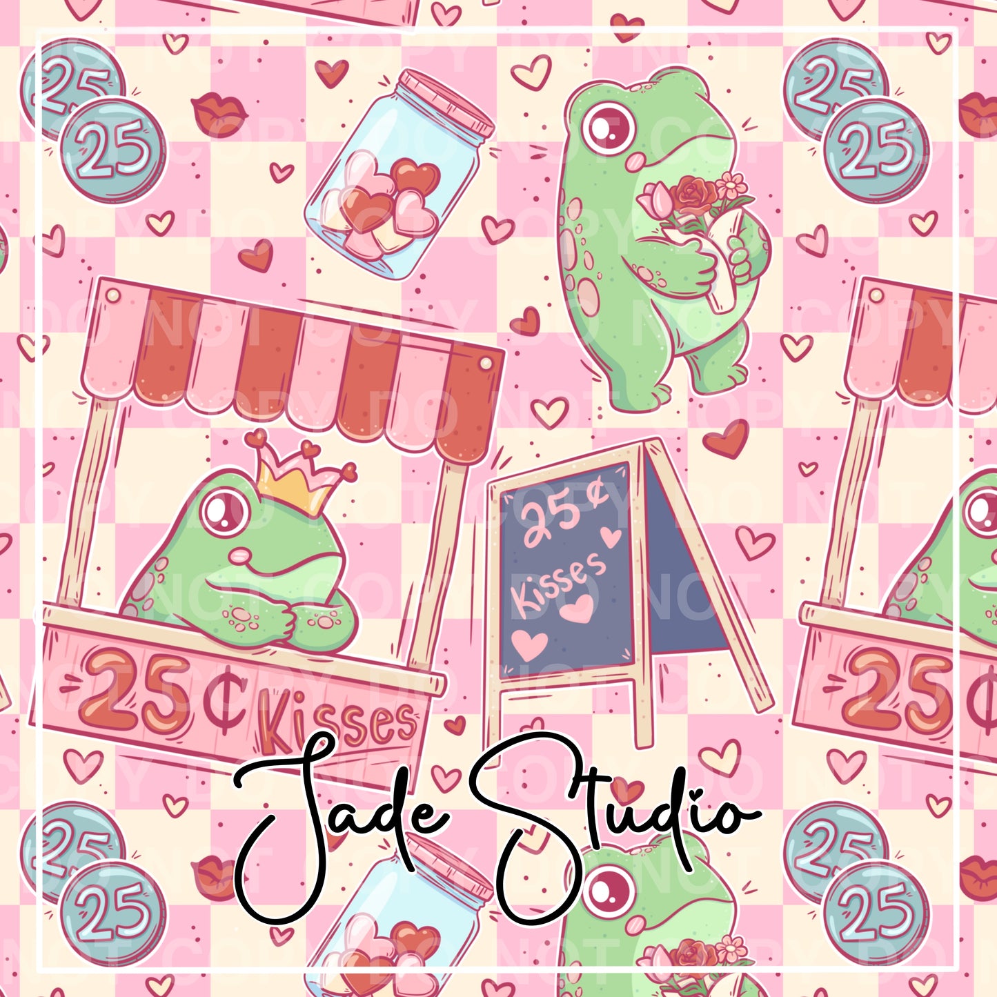 Hextober Day 24- Frogs Seamless Pattern