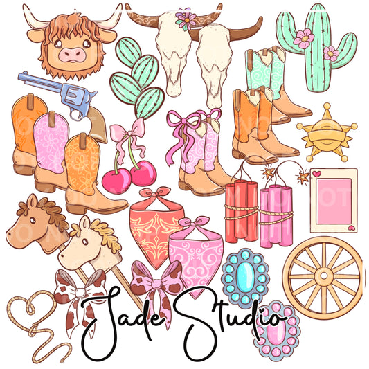 Western Clip Art Bundle