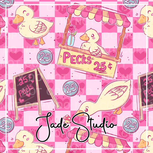 Duck Stand Seamless Pattern