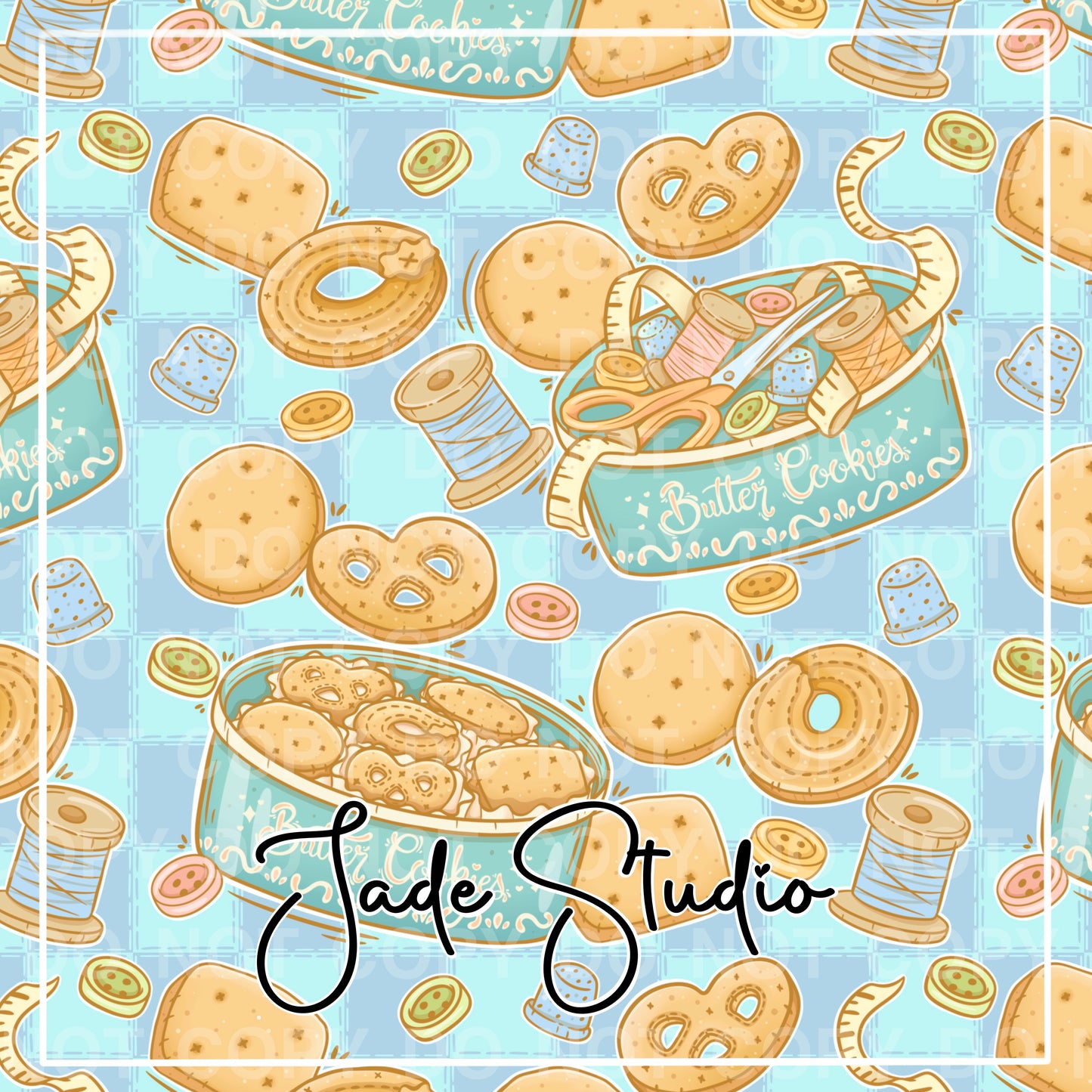 Cookie Tin Seamless Pattern