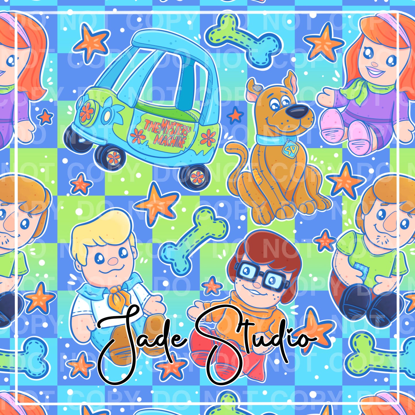 Mystery Toys Seamless Pattern