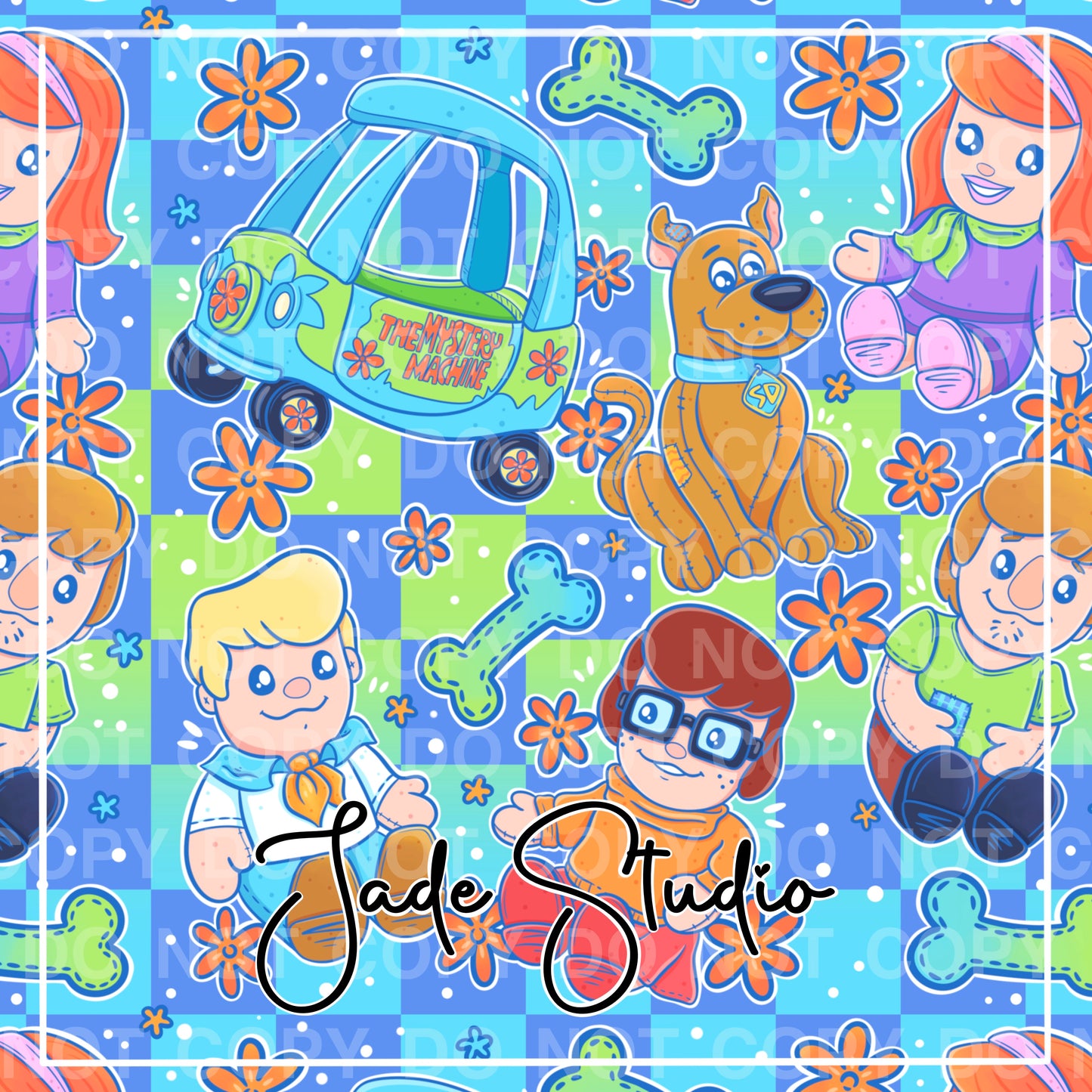 Mystery Toys Seamless Pattern