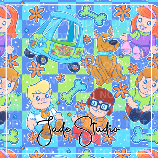 Mystery Toys Seamless Pattern