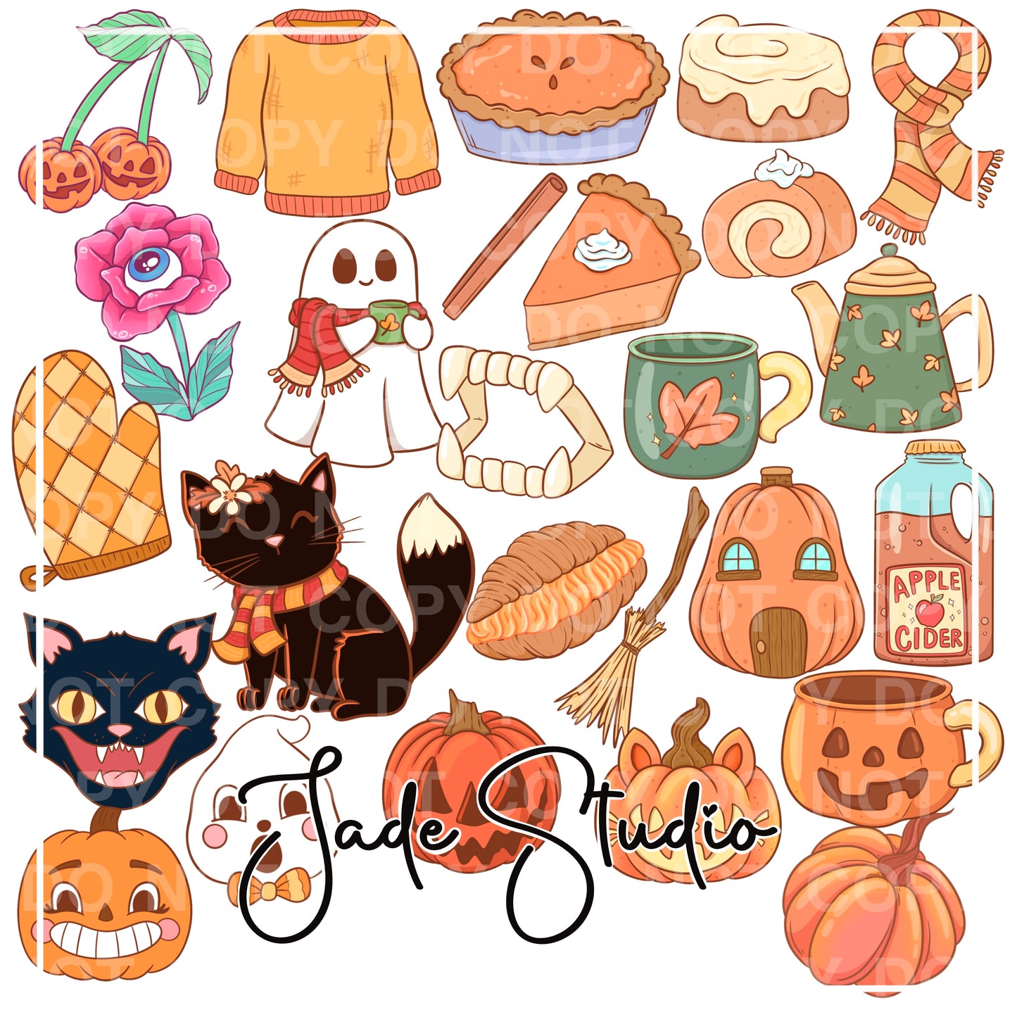 October Vibes Clip Art Bundle