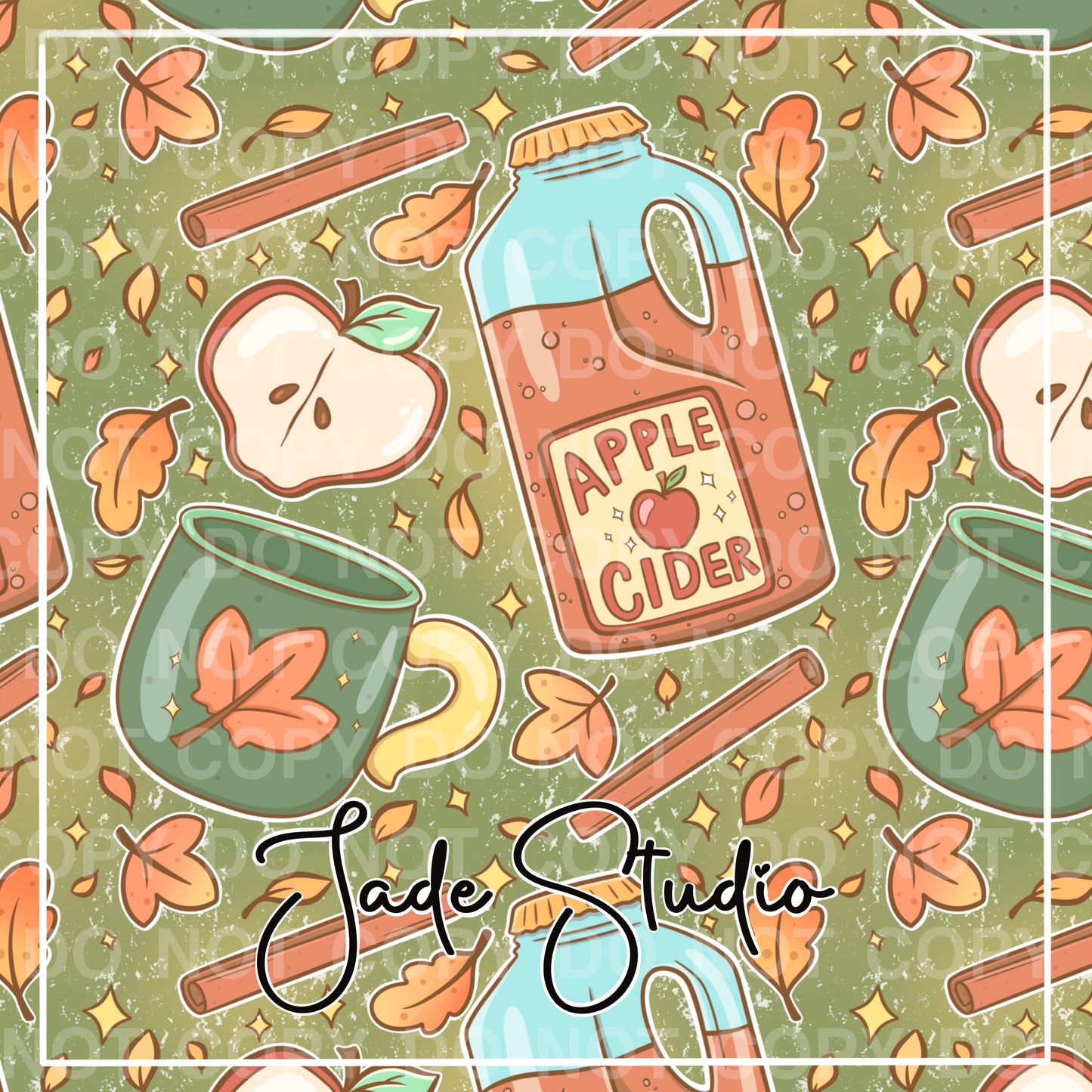Fall Cider Seamless Pattern