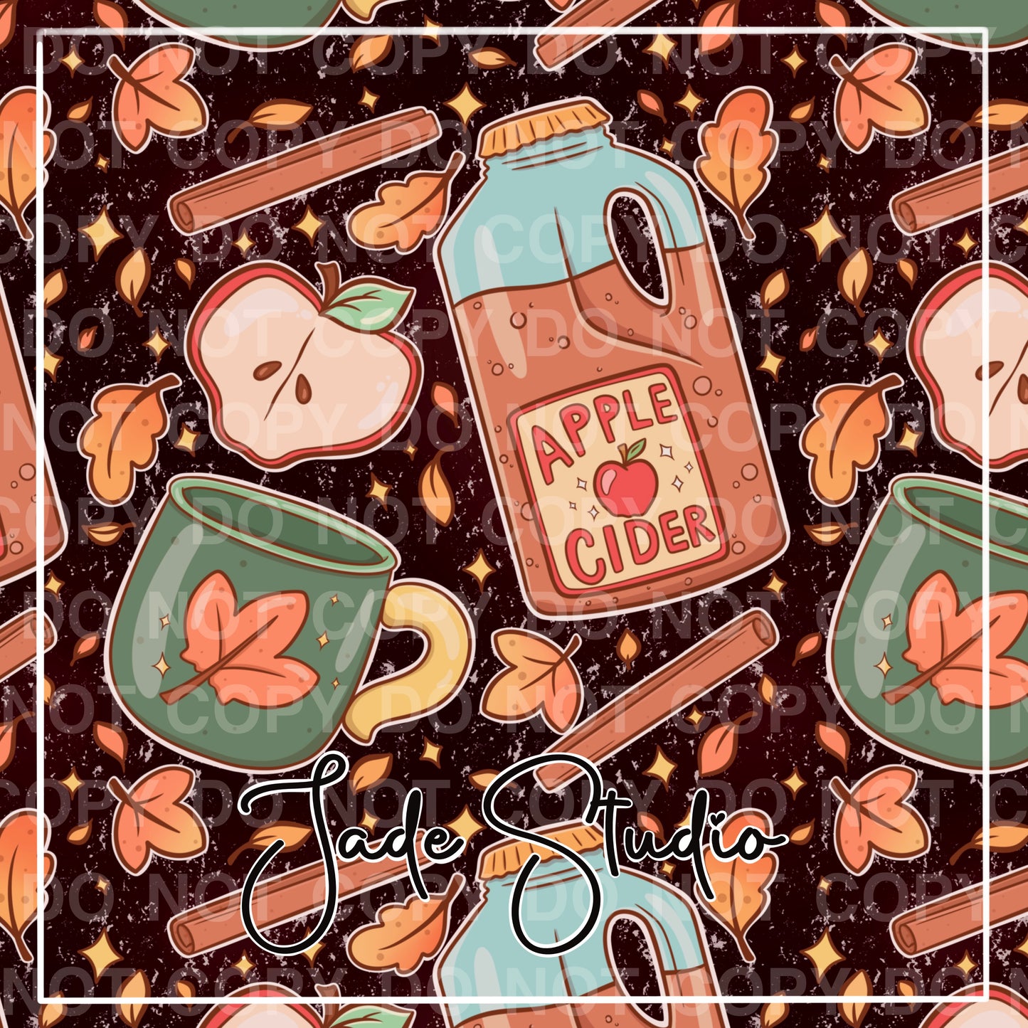 Fall Cider Seamless Pattern