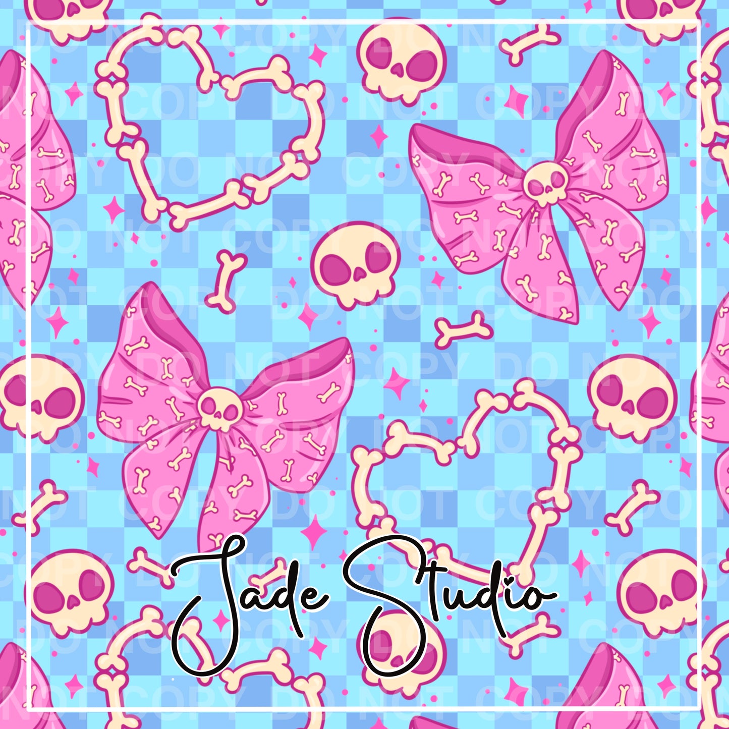Bone Bows Seamless Pattern