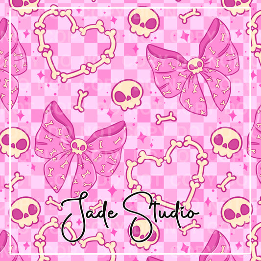Bone Bows Seamless Pattern