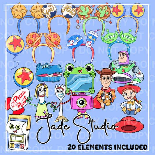Toys and Ears Clip Art Set